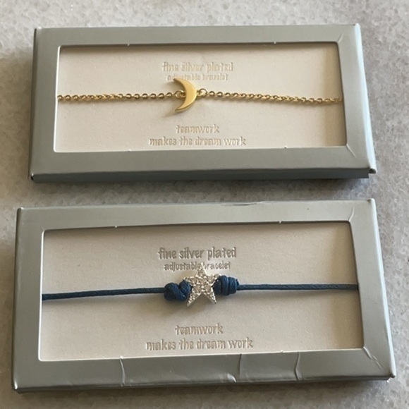 Star Bracelet Moon beac Silver Plated Adjustable Target bracelet combo - Picture 5 of 5